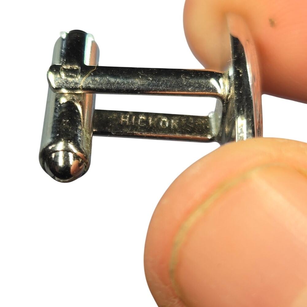 Vintage Rosenbaums/Hickok Silver Cufflinks - Picture 4 of 5